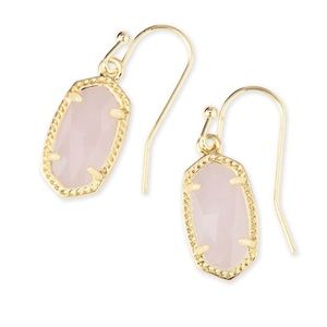 Kendra Scott Drop Earrings in Rose Quartz